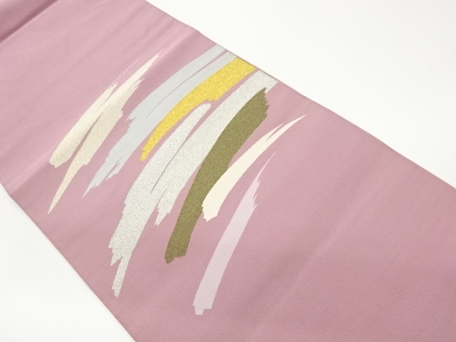 綴れ抽象横段模様織出し名古屋帯